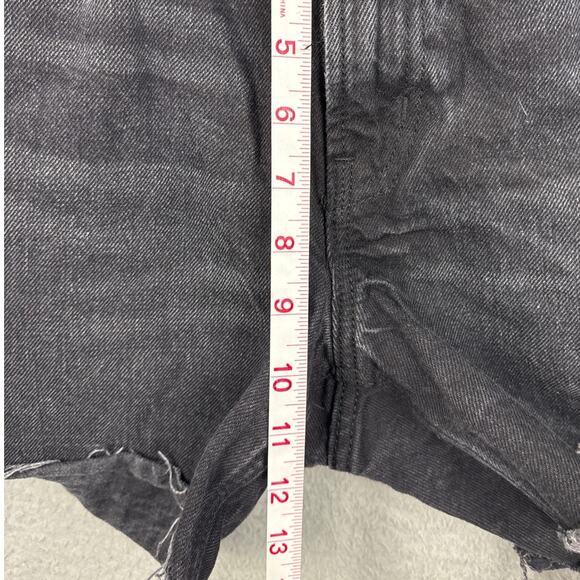 Old Navy Women's High Rise Cut Off Shorts Black Rigid Denim SZ 4 Boho Versatile - Picture 4 of 8